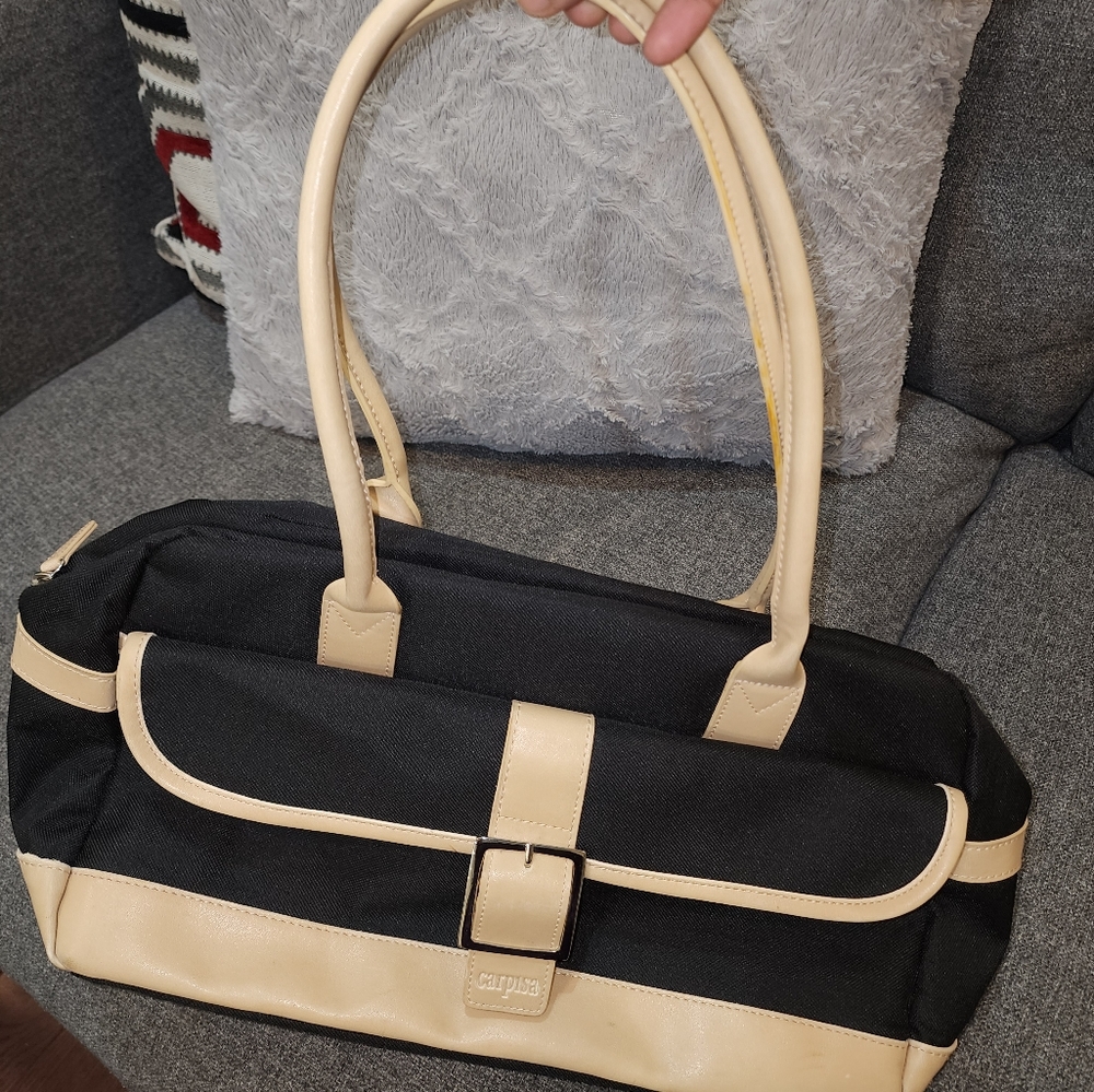Black and beige Purse